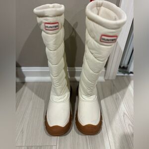 Hunter Tall White Insulated Winter Boots, 7